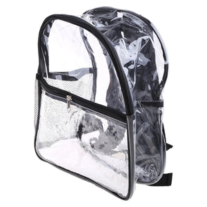 Transparent PVC Women Backpack College Students Bookbag
