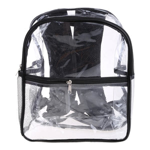 Transparent PVC Women Backpack College Students Bookbag