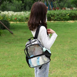 Women Backpack Transparent PVC Bag Female Girls College Students Bookbag