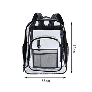 Women Backpack Transparent Travel Waterproof PVC Storage Bag