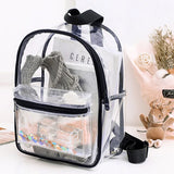 Transparent PVC Women Backpack Waterproof College Students Bag