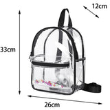 Transparent PVC Women Backpack Waterproof College Students Bag