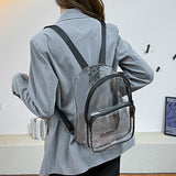 Transparent Waterproof PVC Bag Sequin Backpack
