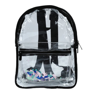 Transparent PVC Sequin Backpack Waterproof Bag College Students