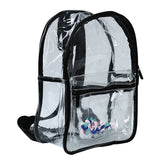 Women PVC Waterproof Backpack Sequin Bag College Students Transparent