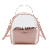 Transparent Waterproof PVC Bag Girls Handbag College Students Travel Backpack