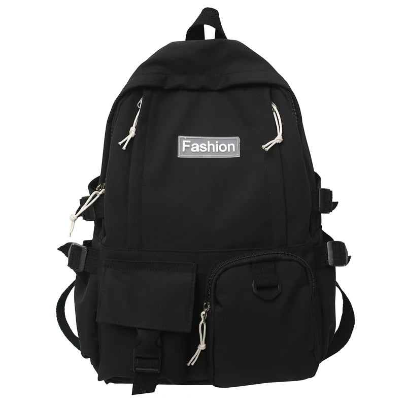 Women Retro Waterproof Canvas Nylon Backpack School Bags