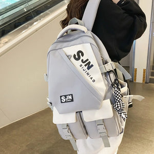 Waterproof Nylon Backpack for Teenage Students Men Women Girls