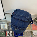 Vintage Denim School Bookbag Rucksack for Girls