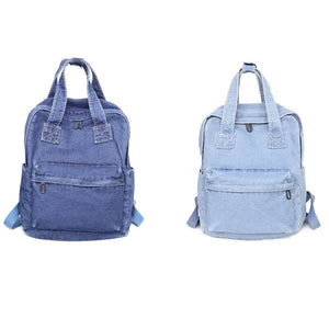 Retro Denim Backpack for Girls
