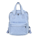 Vintage Denim School Bookbag Handbag Rucksack Shoulder Bag for Teenage Girls