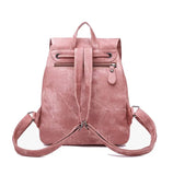 Women Backpack Waterproof Anti-theft Lightweight PU Leather Shoulder Bag