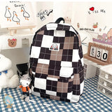 Waterproof Nylon Women Backpack Multi-Pocket Schoolbag