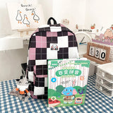 Waterproof Nylon Women Backpack Multi-Pocket Schoolbag