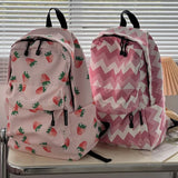 Waterproof Nylon Fruit Printing Backpack Lightweight Men Women Travel