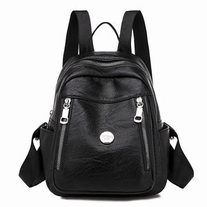 Women Small PU Leather Backpack for Teens Lady Shoulder