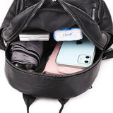 Women Small PU Leather Backpack for Teens Lady Shoulder