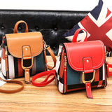 Grid Backpack with Gift Women School Bag Travel Purse