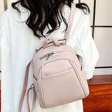 Women Backpacks High Leather Travel Backpack Small School Bags