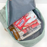 Japanese Harajuku Corduroy Women Backpacks College Style Big Casual