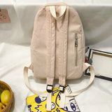 Japanese Harajuku Corduroy Women Backpacks College Style Big Casual