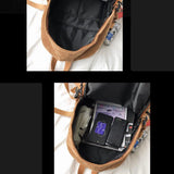 Corduroy Women Backpack Large School Bag Teenagers Girls Laptop Bookbags