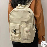 Women Backpacks Letter Embroidery Casual Tote High Street Harajuku