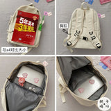 Women Backpacks Letter Embroidery Casual Tote High Street Harajuku