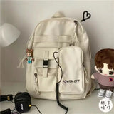 Women Backpacks Letter Embroidery Casual Tote High Street Harajuku
