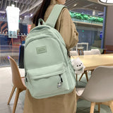 Women Backpacks Multi-pockets Letter Embroidery Casual Tote High Street Harajuku
