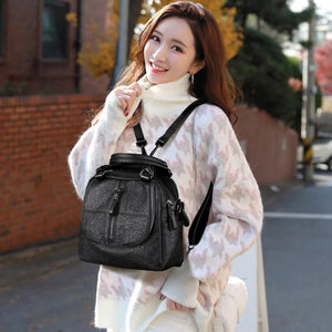 Red Women Backpacks Shoulder Crossbody Bags Small Schoolbags Travel Bag