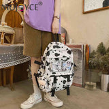Cow Print Women Backpack Large Capacity for College