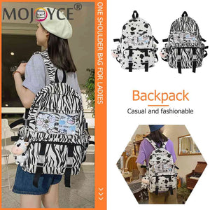 Cow Print Women Backpack Large Capacity for College