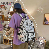 Cow Print Women Backpack Large Capacity for College