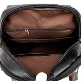 Women Leather Travel Backpack School Bags Girls Solid Back Pack Vintage Bagpack