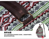 Vintage Geometrical Print Canvas Backpack for Girls