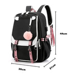Women Backpacks Girls Schoolbag Anti Theft USB Charge Bagpack Waterproof