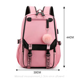 Women Backpacks Girls Schoolbag Anti Theft USB Charge Bagpack Waterproof