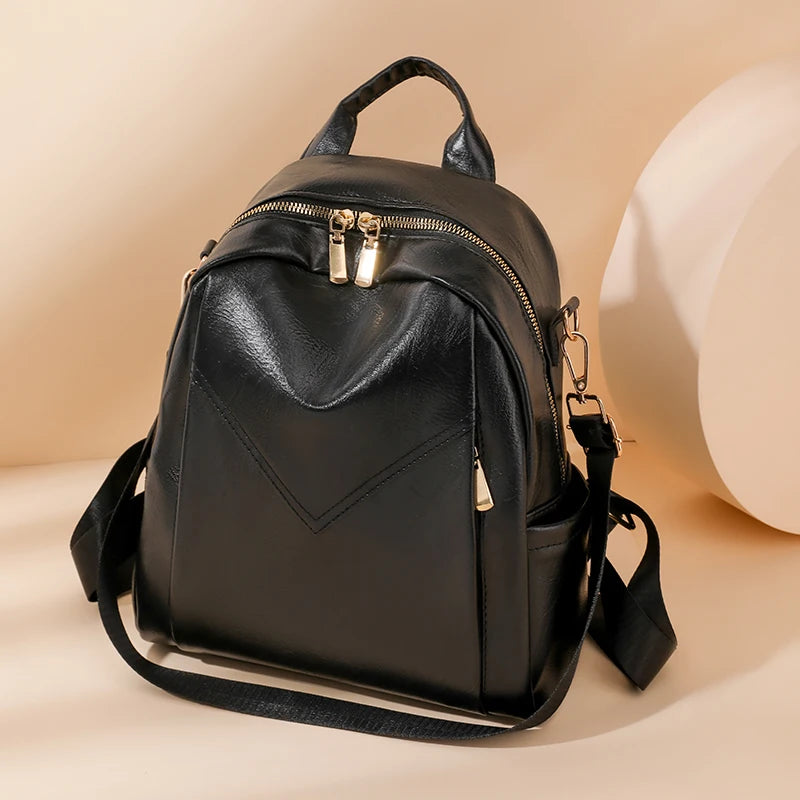 Women Backpacks High Pu Leather Backpack School Bags for Girls Ladies Bagpack Sm