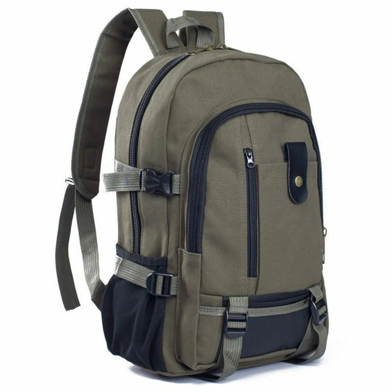 Canvas Travel Backpack Large Capacity Shoulder Bag