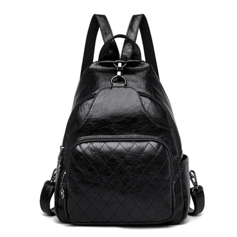 Leather Women Anti-theft Backpacks Shoulder Bags School Rucksacks Mochilas