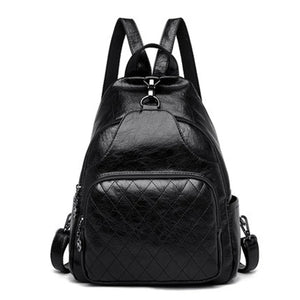Leather Women Anti-theft Backpacks Shoulder Bags School Rucksacks Mochilas