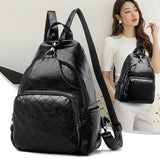 Leather Women Anti-theft Backpacks Shoulder Bags School Rucksacks Mochilas