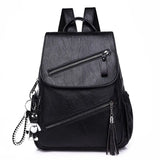 Women Backpacks Pu Leather Patchwork Waterproof Shoulder Bag College