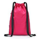 Teenage Girls Drawstring Backpack Solid School Rucksack