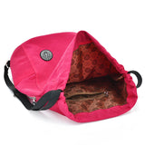 Teenage Girls Drawstring Backpack Solid School Rucksack