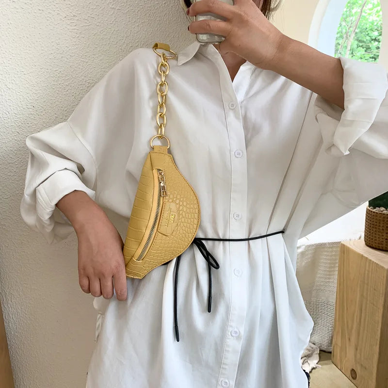 Candy Waist Bag Chain Banana Belt Bag Women Waist Pack