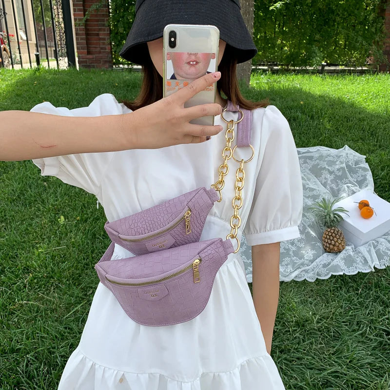 Candy Waist Bag Chain Banana Belt Bag Women Waist Pack