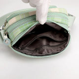 Women Casual Shoulder Bag Nylon Waterproof Messenger Bag Lady Plaid Crossbody
