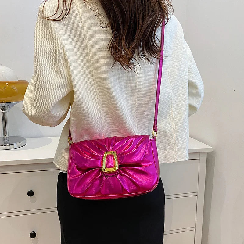 Vintage Leather Shoulder Bag Women Handbag Long Strap